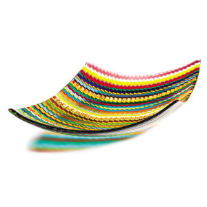 Rombo Multicolor 75x38cm kite-shaped Murano Glass Centerpiece