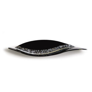 Onda Night Day 77x20cm black-white Murano Glass Tabletop